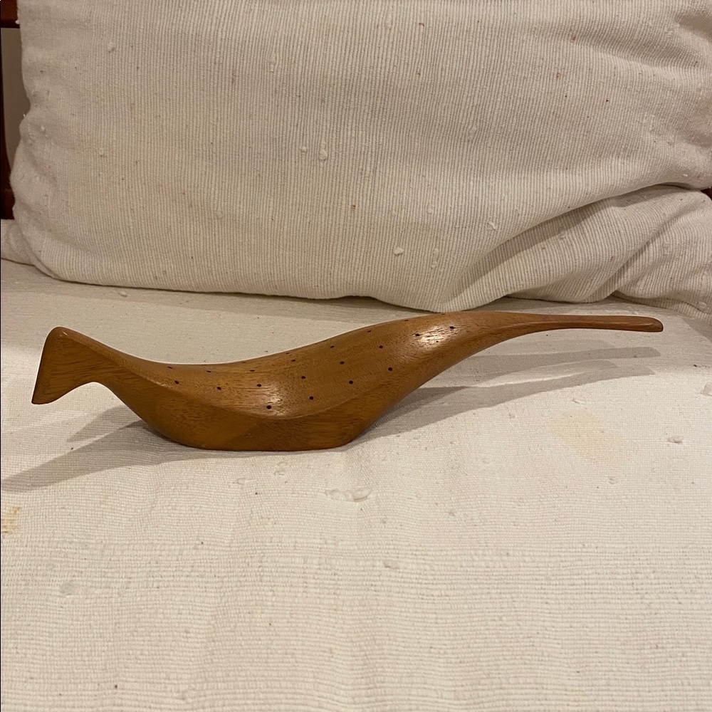 MCM Mid Century Modern Wood Hor's D'oeuvres Server Bird Vintage Emil Milan Style